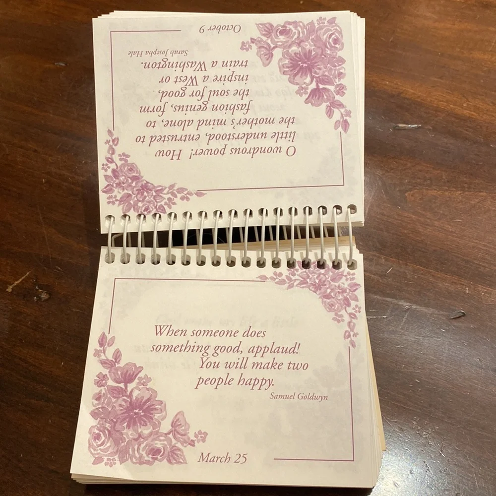 MOM Motivational Inspirational Daily Quotes Perpetual Flip Calendar w easel